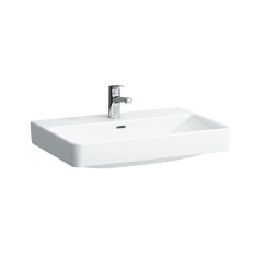 Umywalka ścienna 70x46,5 powłoka LCC, z otworem na baterie na środku Pro S Laufen pro (H8109674001041)