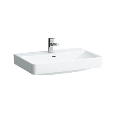 Umywalka ścienna 70x46,5 powłoka LCC, z otworem na baterie na środku Pro S Laufen pro (H8109674001041)