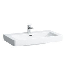 Umywalka ścienna 850 x 460 mm, z otworem na baterie na środku, z otworem przelewowym Pro S Laufen pro (H8139650001041)