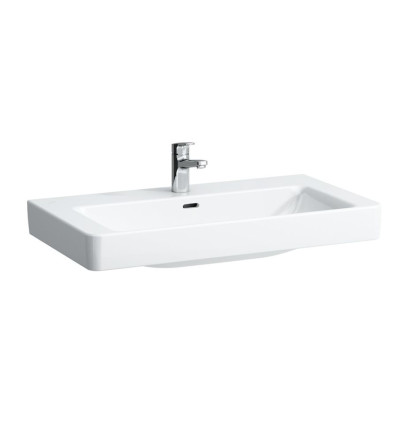Umywalka ścienna 85x46 powłoka LCC, z otworem na baterie na środku Pro S Laufen pro (H8139654001041)
