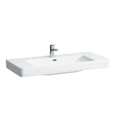 Umywalka ścienna 105x46,5 z otworem na baterie na środku Pro S Laufen pro (H8139660001041)