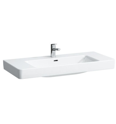 Umywalka ścienna 105x46,5 powłoka LCC, z otworem na baterie na środku Pro S Laufen pro (H8139664001041)