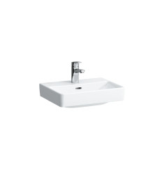 Umywalka ścienna biała 45x34 z otworem na baterie powłoka LCC Pro S Laufen pro (H8159614001041)