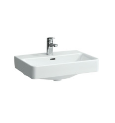 Umywalka ścienna biała 55x38 z otworem na baterie z powłoką LCC Pro S Laufen pro (H8189584001041)