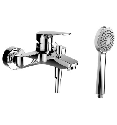 Bateria ścienna jednouchwytowa wannowo-prysznicowa z zestawem chrom Laurin Laufen pro (HF500760100600)