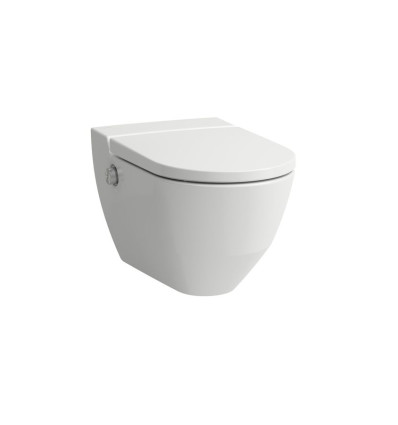 Toaleta myjąca podwieszana Rimless z deską wolnoopadającą 580 x 370 z powłoką LCC Navia Laufen pro (H8206014000001)