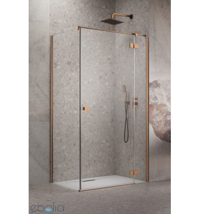 Kabina prysznicowa 80x70 Essenza 8 Brushed Copper KDJ Radaway (10480512-01-01R + 10470237-93-01R + 10113070-01-01)