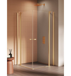 Kabiny prysznicowe 80x120x195 New Soleo Gold Brushed New Trendy (K-4238)
