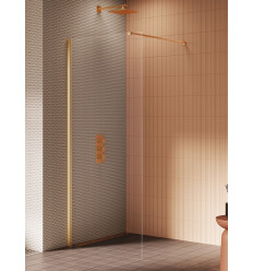 Kabiny Walk-in 120x195 New Soleo Gold Brushed New Trendy (K-4320-WP)