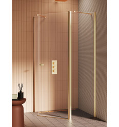 Kabiny prysznicowe 100x80x195 New Soleo Gold Brushed New Trendy (K-3583)