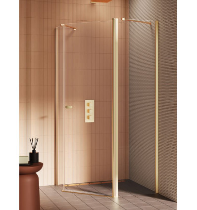 Kabiny prysznicowe 100x80x195 New Soleo Gold Brushed New Trendy (K-3583)