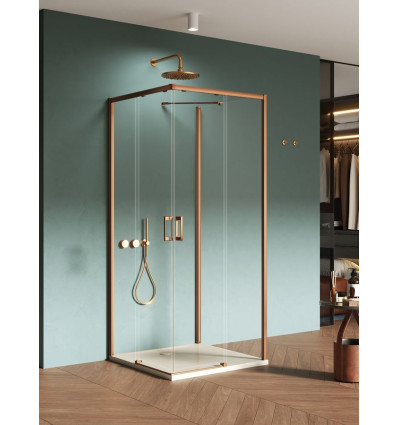 Kabiny prysznicowe 100x80x200 Prime Copper Brushed New Trendy (K-4161)