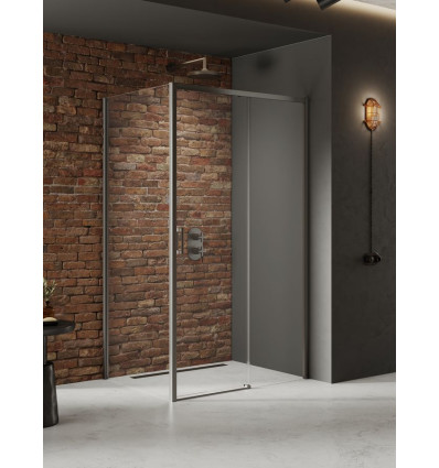Kabiny prysznicowe 110x70x200 Prime Gunmetal Brushed New Trendy (D-0888A/D-0352B)