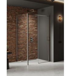 Kabiny prysznicowe 110x100x200 Prime Gunmetal Brushed New Trendy (K-4803)