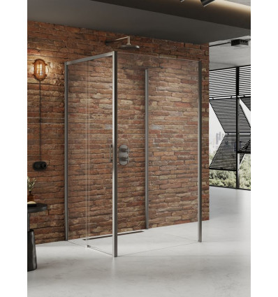 Kabiny prysznicowe 120x110x200 Prime Gunmetal Brushed New Trendy (K-4929)
