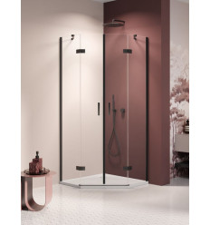 Kabiny prysznicowe 80x80x200 Nesta Black New Trendy (K-3789)