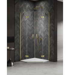 Kabiny prysznicowe 90x90x200 Nesta Light Gold New Trendy (K-4584)