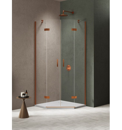 Kabiny prysznicowe 90x90x200 Nesta Copper Brushed New Trendy (K-4684)