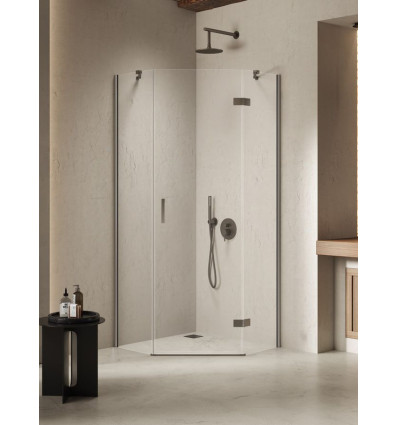 Kabiny prysznicowe 90x90x200 Nesta Gunmetal Brushed New Trendy (K-4787)