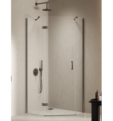 Kabiny prysznicowe 100x80x200 Nesta Gunmetal Brushed New Trendy (K-4793)