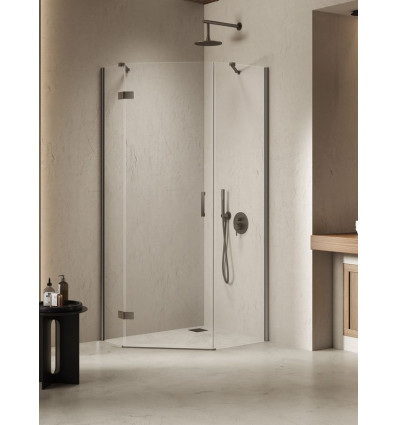 Kabiny prysznicowe 100x80x200 Nesta Gunmetal Brushed New Trendy (K-4794)