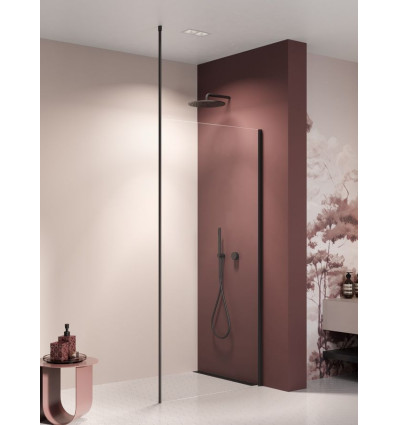Kabina Walk-in 120x200 Nesta Black New Trendy (K-1727-WS)