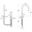 Bateria umywalkowa dwuotworowa nablatowa z korkiem click-clack PVD Inox ONA Roca (A5A389ESM0)