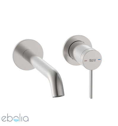 Bateria umywalkowa dwuotworowa podtynkowa PVD Inox ONA Roca (A5A359ESM0)