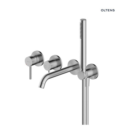 Bateria wannowo-prysznicowa podtynkowa 4-otworowa nikiel Molle Oltens (34105910)