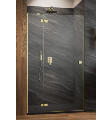 Drzwi prysznicowe 80 Essenza 8 Brushed Gold DWJ Radaway (10480512-01-01L + 10460237-99-01L)