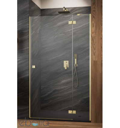 Drzwi prysznicowe 80 Essenza 8 Brushed Gold DWJ Radaway (10480512-01-01R + 10460237-99-01R)