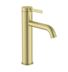 Bateria umywalkowa medium z korkiem click-clack Cold Start Brushed Gold ONA Roca (A5A3C9EVA0)