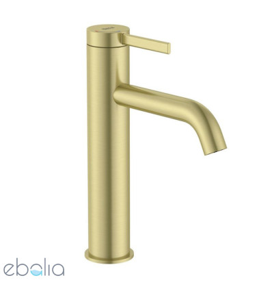 Bateria umywalkowa medium z korkiem click-clack Cold Start Brushed Gold ONA Roca (A5A3C9EVA0)