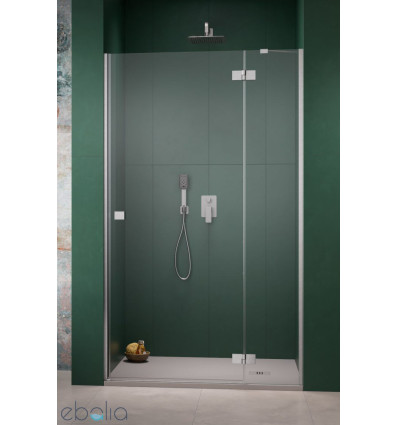 Drzwi prysznicowe 80 Essenza 8 Brushed Nickel DWJ Radaway (10480512-01-01R + 10460237-91-01R)