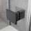 Kabina asymetryczna 90x80 Essenza 8 Black PTJ Radaway (10490000-54-01R + 10490600-01-01)