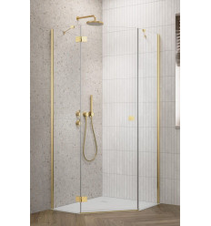 Kabina asymetryczna 80x100 Essenza 8 Gold PTJ Radaway (10490000-09-01L + 10490500-01-01)