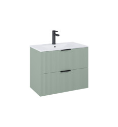 Szafka łazienkowa 80 cm z 2 szufladami, do kompletacji z umywalką Hebe, szałwia REEF Roca (A857955147)