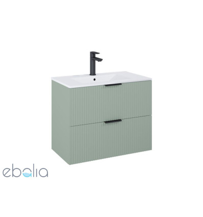 Szafka łazienkowa 80 cm z 2 szufladami, do kompletacji z umywalką Hebe, szałwia REEF Roca (A857955147)