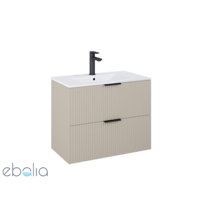 Szafka łazienkowa 80 cm z 2 szufladami, do kompletacji z umywalką Hebe, fume mat REEF Roca (A857955539)
