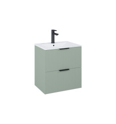 Szafka łazienkowa 60 cm z 2 szufladami, do kompletacji z umywalką Hebe, szałwia REEF Roca (A857954147)