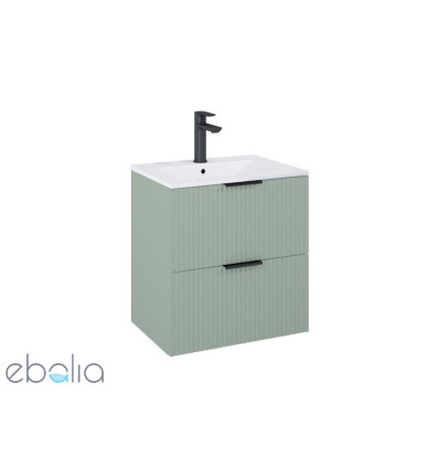 Szafka łazienkowa 60 cm z 2 szufladami, do kompletacji z umywalką Hebe, szałwia REEF Roca (A857954147)