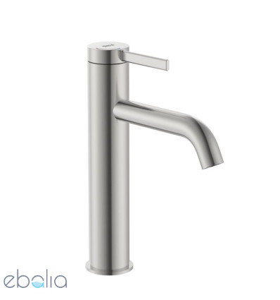 Bateria umywalkowa medium z korkiem click-clack Cold Start PVD Inox ONA Roca (A5A3C9ESM0)