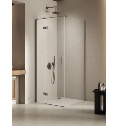 Kabina prysznicowa 90x110x200 lewa Nesta Gunmetal Brushed New Trendy (K-4706)