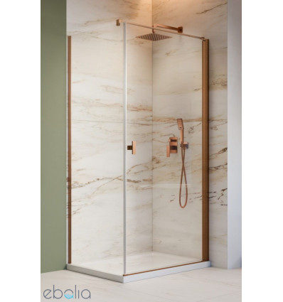 Kabina prysznicowa 80x70 Nes Brushed Copper KDJ I Radaway (10022080-93-01R + 10039070-01-01)