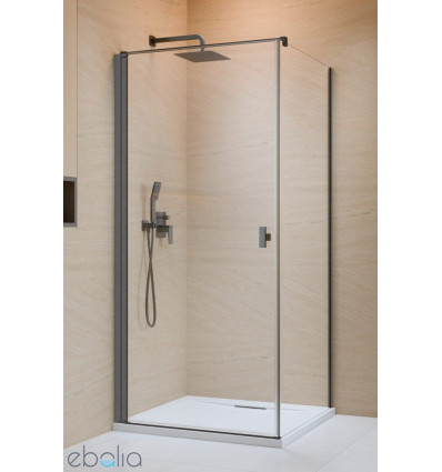 Kabina prysznicowa 80x70 Nes Brushed GunMetal KDJ I Radaway (10022080-92-01L + 10039070-01-01)