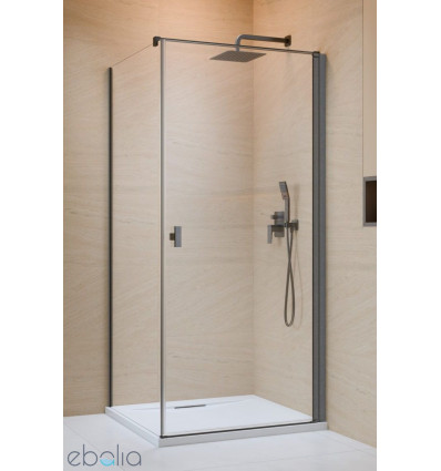 Kabina prysznicowa 80x70 Nes Brushed GunMetal KDJ I Radaway (10022080-92-01R + 10039070-01-01)
