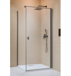 Kabina prysznicowa 80x70 Nes Brushed GunMetal KDJ I Radaway (10022080-92-01R + 10039070-01-01)