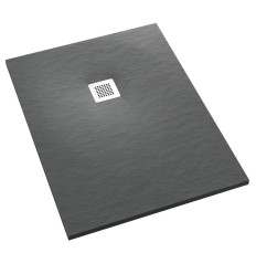 Brodzik kompozytowy Stabilsound Plus® Kalait Grey Stone 90x180x4 cm, prostokątny Schedpol (3.3123/S/ST-M2)