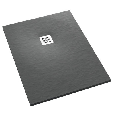 Brodzik kompozytowy Stabilsound Plus® Kalait Grey Stone 90x180x4 cm, prostokątny Schedpol (3.3123/S/ST-M2)