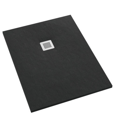 Brodzik kompozytowy Stabilsound Plus® Kalait Black Stone 100x120x3,5 cm, prostokątny Schedpol (3.3125/C/ST-M2)